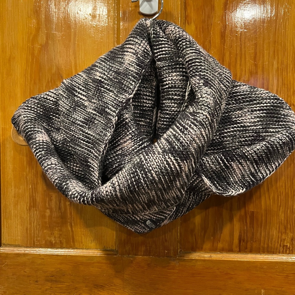 The North Face Black and Pink Knit Infinity Scarf